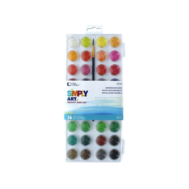 Loew Cornell Simply Art Watercolor Cakes 36pc