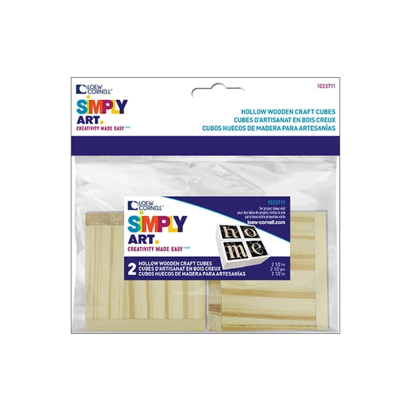 Loew Cornell Simply Art Wood Block 2.5" Square 2pc