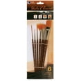 thumbnail image 1 of Loew-Cornell Studio Elements Brush Set - Golden Taklon, Detail, Short Handle, Set of 6, 1 of 2