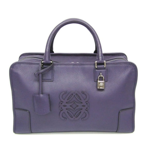 Pre-Owned Loewe Amazona 36 Women's Leather Handbag Purple (Good)
