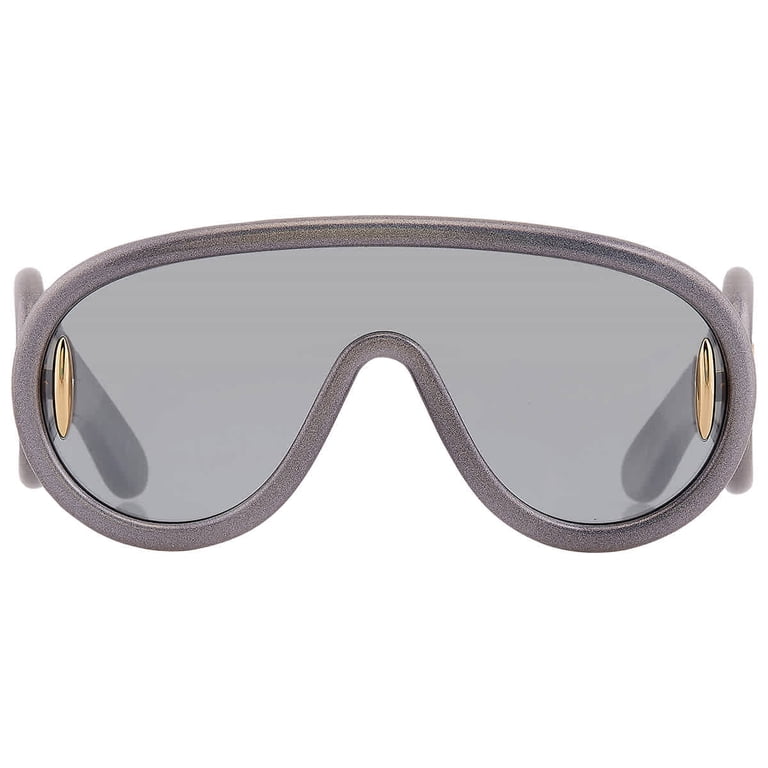 Loewe LW40108I O5X Sunglasses Metallic Grey Shield Frame, Green Lenses LOEWE LW40108I 01C Anagram | Online Sale - Amevista main image 4