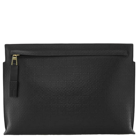 Loewe Calfskin Repeat T Pouch - Black
