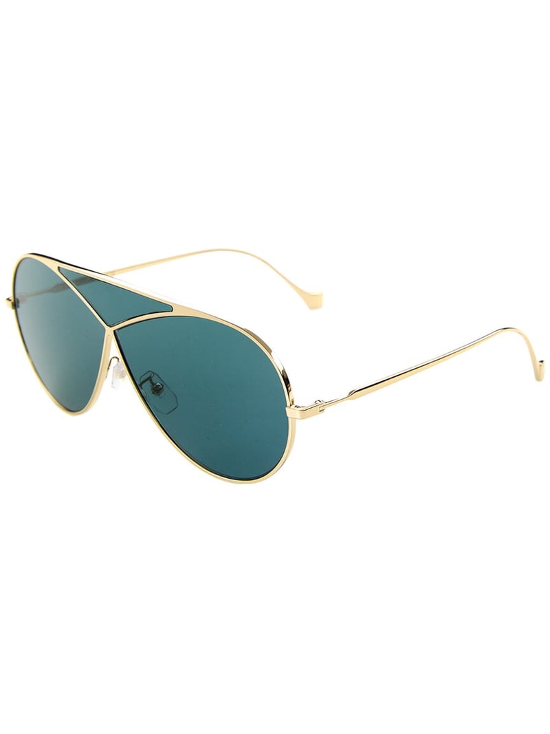 Loewe Women\'s Navy Sunglasses with Gold Accent (NWT) LOEWE EYEWEAR Double-frame cat-eye gold-tone and acetate  main image 3