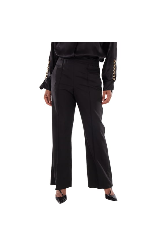 Mid Waist Straight-Leg Trousers, Size Small