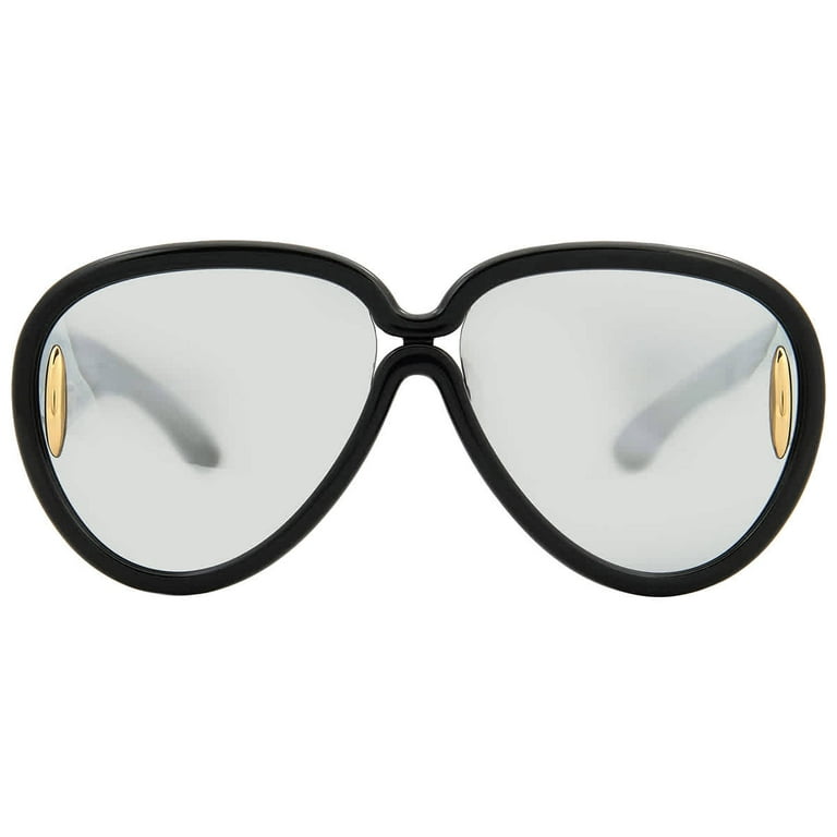 NEW LOEWE SUNGLASSES UNISEX BLACK SILVER EYEWEAR LOEWE LW40132I 01C Loewe x Paula main image 4