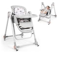 thumbnail image 1 of Loewten 3-in-1 Baby High Chair,Convertible Baby Swing,Foldable Infant Dining Chairs Seat with Wheels for Babies and Toddlers,Gray, 1 of 11