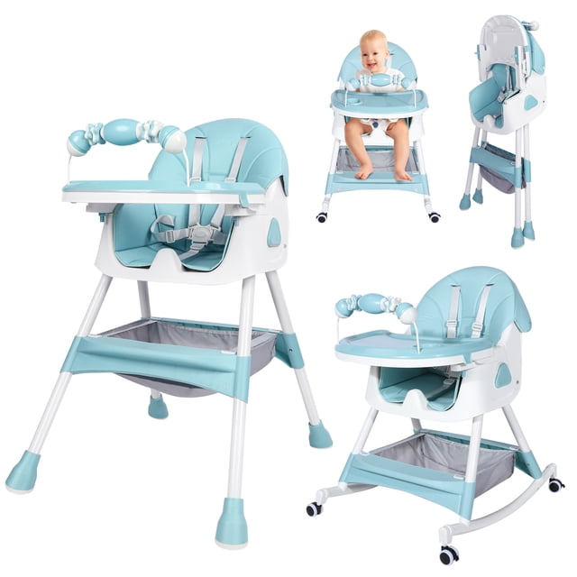 Loewten 4in1 Baby High Chair,Portable Folding Dining Chairs with