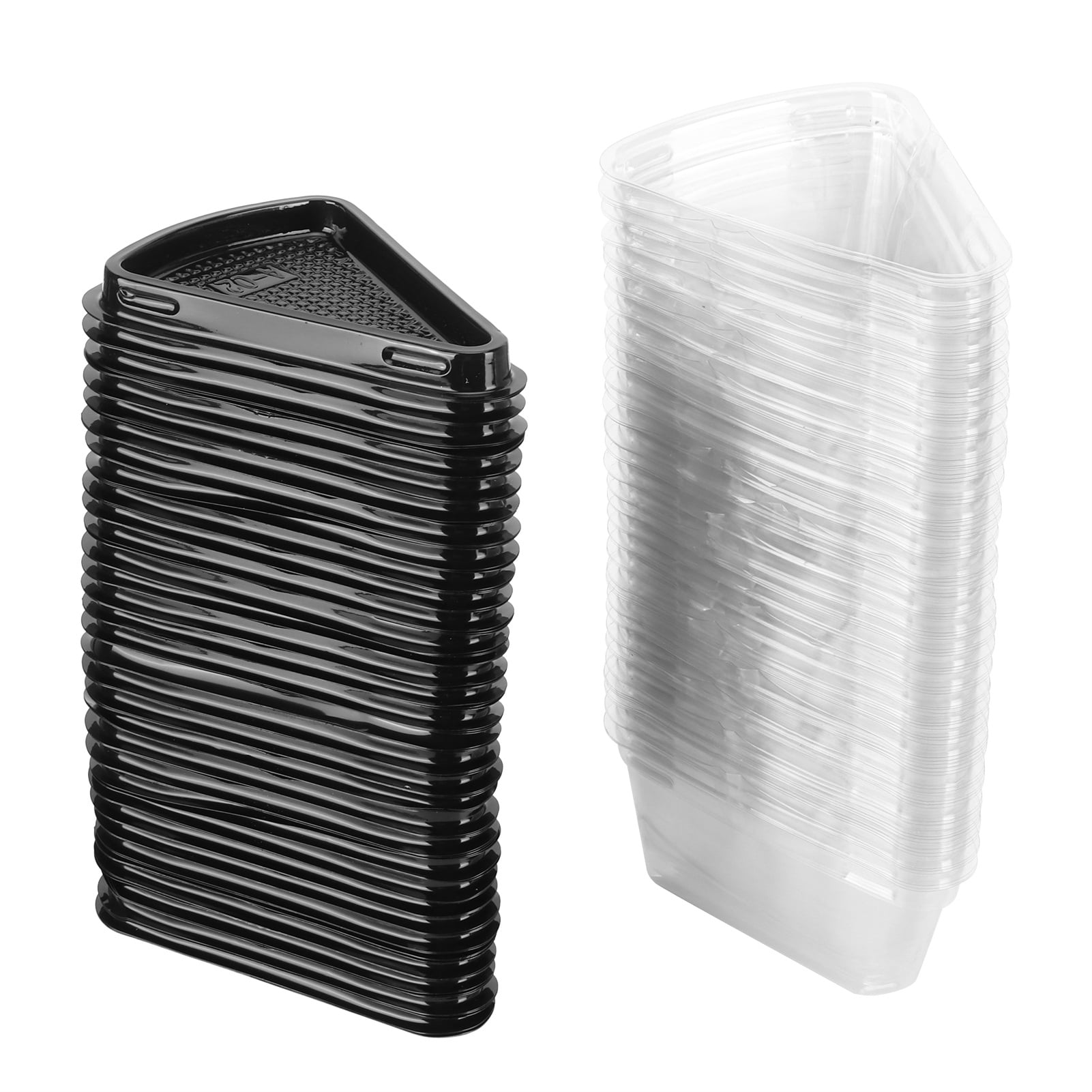 Loewten Cheesecake Holder Clear Lid 100pcs Buckle Design Slice Cake Box