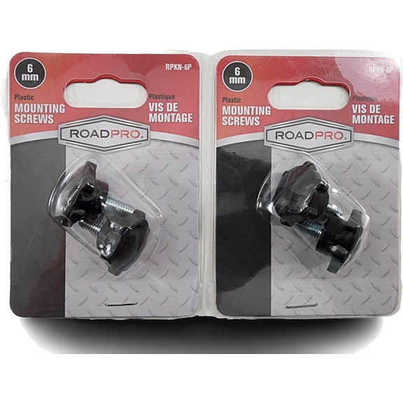Lof of 2 Roadpro RPKN-6P CB Radio OEM Plastic BLACK 6mm Knobs Bag of 2