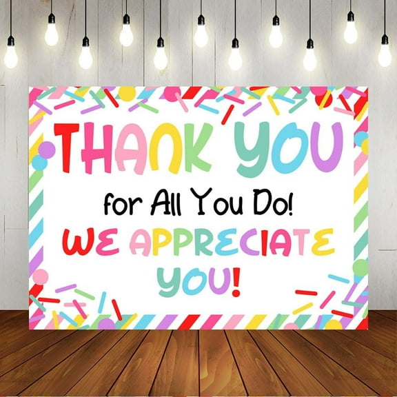 Lofaris Employee Appreciation Day Thank You for All You Do International Women's Day Backdrop We Appreciate You Happy Retirement Congratulations Graduates Background Thankful to Teacher Banner 7x5ft