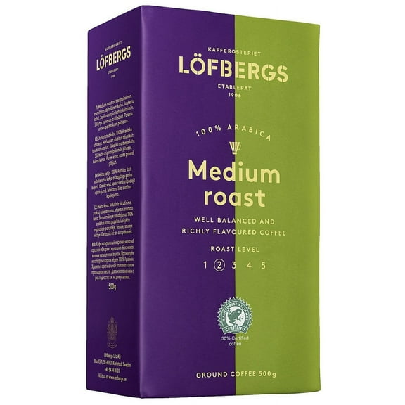 Lofbergs Medium Roast Ground Coffee 17.6oz/500g