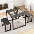 thumbnail image 1 of Lofka 26" Dining Table Set for 2, Small Kitchen Table for Home Furniture, Dining Room, Black, 1 of 9