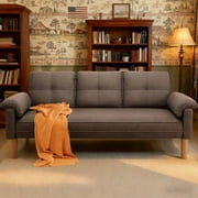 68 Inch Sofa, Lofka Loveseat Sofa Couch with Deep Seat and Comfortable Backrest for Apartment, Office, Bedroom, Gray