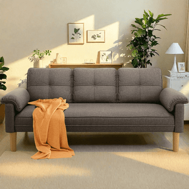 Lofka 69 Inch Sofa, Sofa Couch with Deep Seat and Comfortable Backrest, Gray