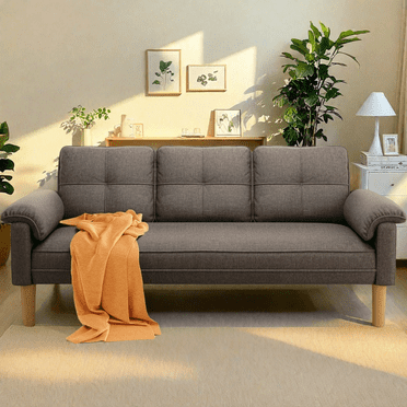 Lofka 69 Inch Sofa, Sofa Couch with Deep Seat and Comfortable Backrest, Gray