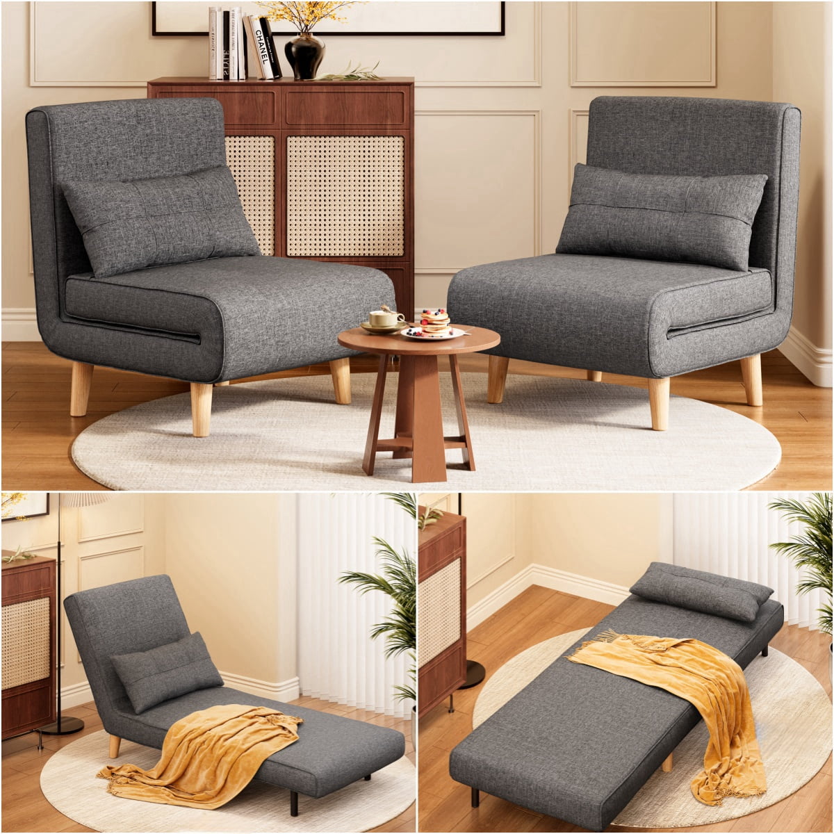 Lofka Convertible Sofa Chair Bed with Adjustable Kuwait Ubuy