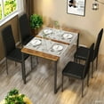thumbnail image 1 of Lofka Dining Table Set for 4, 5 Piece Kitchen Table and Chairs Set for Small Spaces,Soft Seat,Modern Dining Furniture Set,Retro Brown, 1 of 7