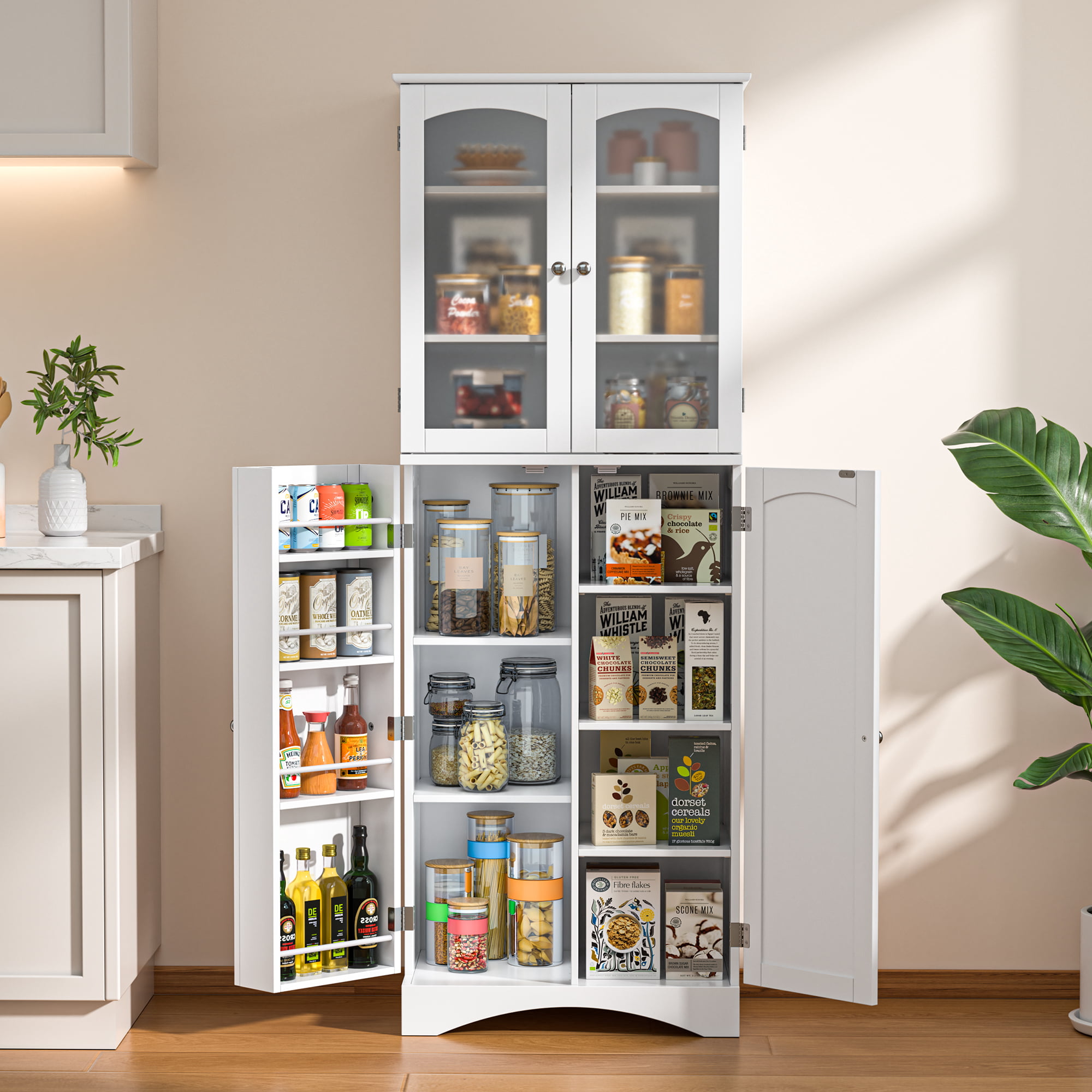 Lofka Kitchen Food Pantry Cabinet, 64