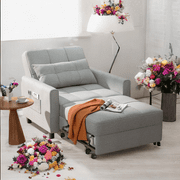 Lofka Sofa Bed Convertible Chair Bed for Living Room|Office, Light Gray