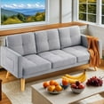 thumbnail image 1 of Lofka Loveseat Sofa, 3-Seater Sleeper Sofa with Deep Seat for Living Room|Apartment|Small Space, Light Grey, 1 of 8