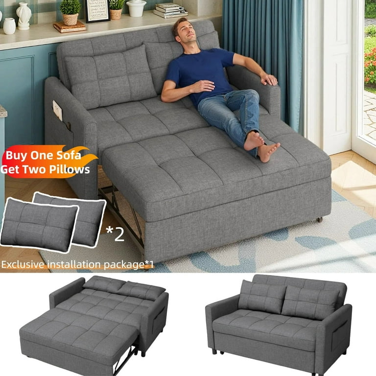 Sofa Bed, Lofka 3-in-1 Convertible Futon Sofa Bed with Storage