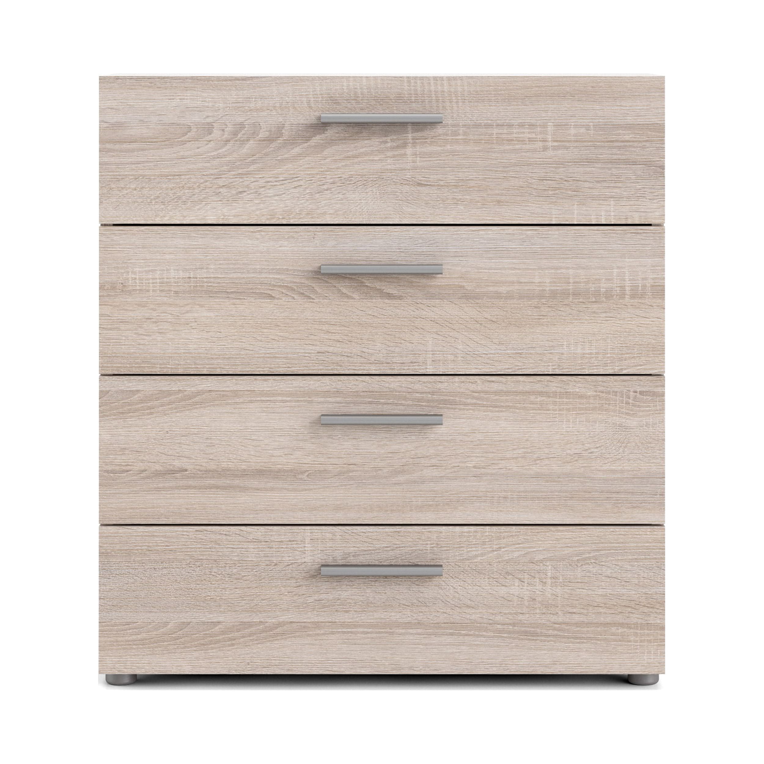 Truffle Oak 4-Drawer Chest with Sleek Contemporary Design