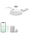 thumbnail image 1 of Loft 41in 3-Blade Smart Fandelier Semi-Flush Mount 2700K-6000K CCT Tunable Range LED Light Kit with Remote Control in White Works with iOS or Android App, 1 of 10