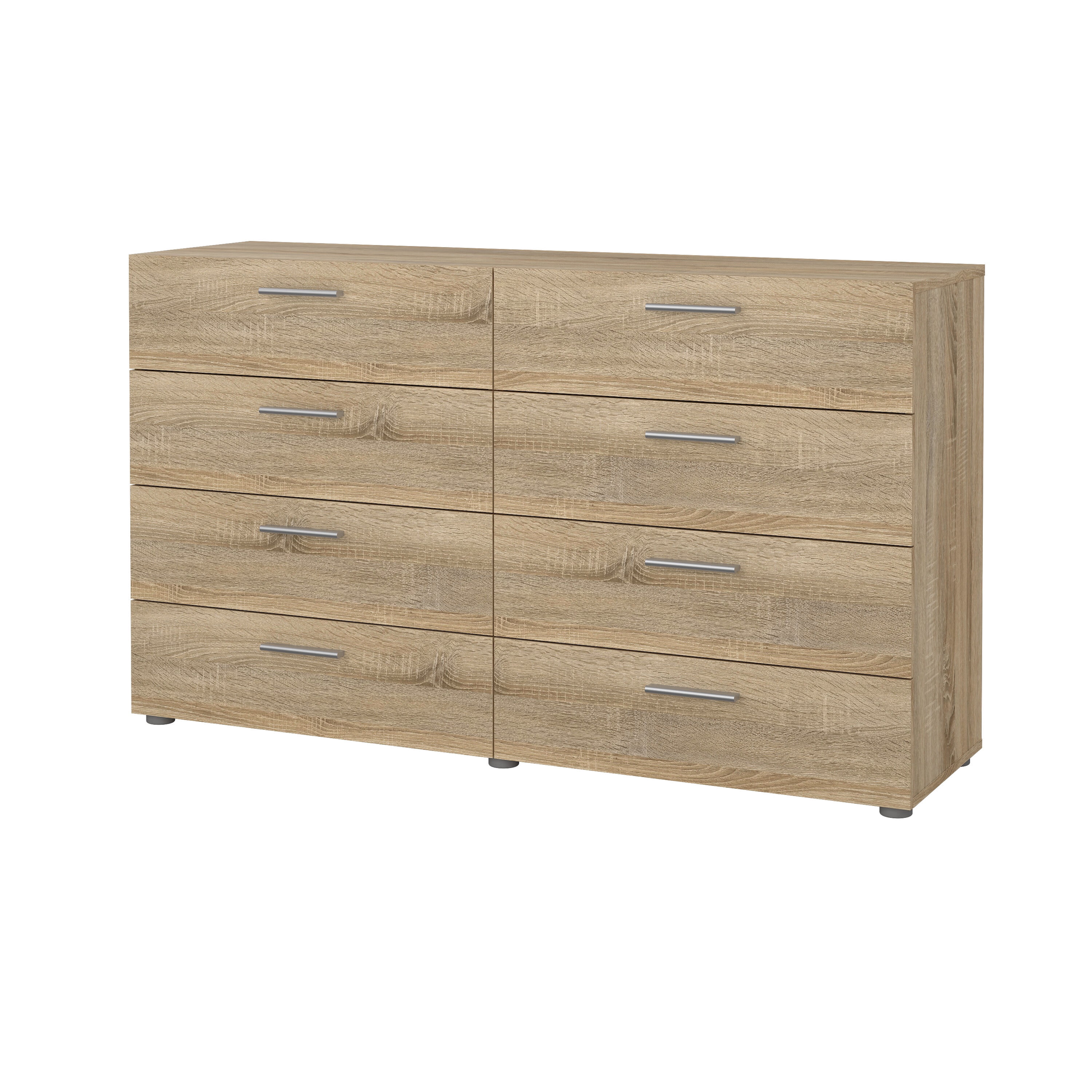 Tvilum Loft 8 Drawer Double Dresser for Adults, Jackson Hickory