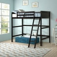 thumbnail image 1 of Loft Bed with Removable Ladder and Safety Guardrails,Twin Size Loft Bed Frame with Solid Wood Slats Support and Large Underbed Space for Kids Teens Adults,No Box Spring Needed, Espresso, 1 of 7