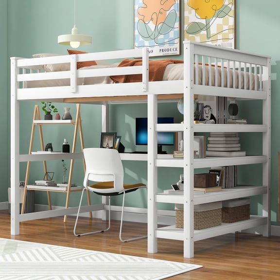 Loft Bed with Desk | Space-saving in Bedroom | Bedroom Practicality