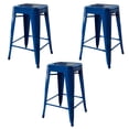thumbnail image 1 of AmeriHome Loft Blue 24 in. Metal Bar Stool - 3 Piece, 1 of 5