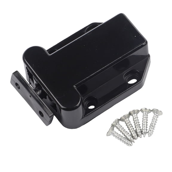 Loft Catch For Attic Hatch 3Kg Hold Plastic Cabinet Latch With Fixings, Push To Open/Close, Adjustable Press Lock Panel(Black)