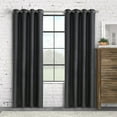 thumbnail image 1 of Loft Living Amora Light Filtering Grommet Indoor Curtain 52 x 108 in Charcoal, 1 of 7