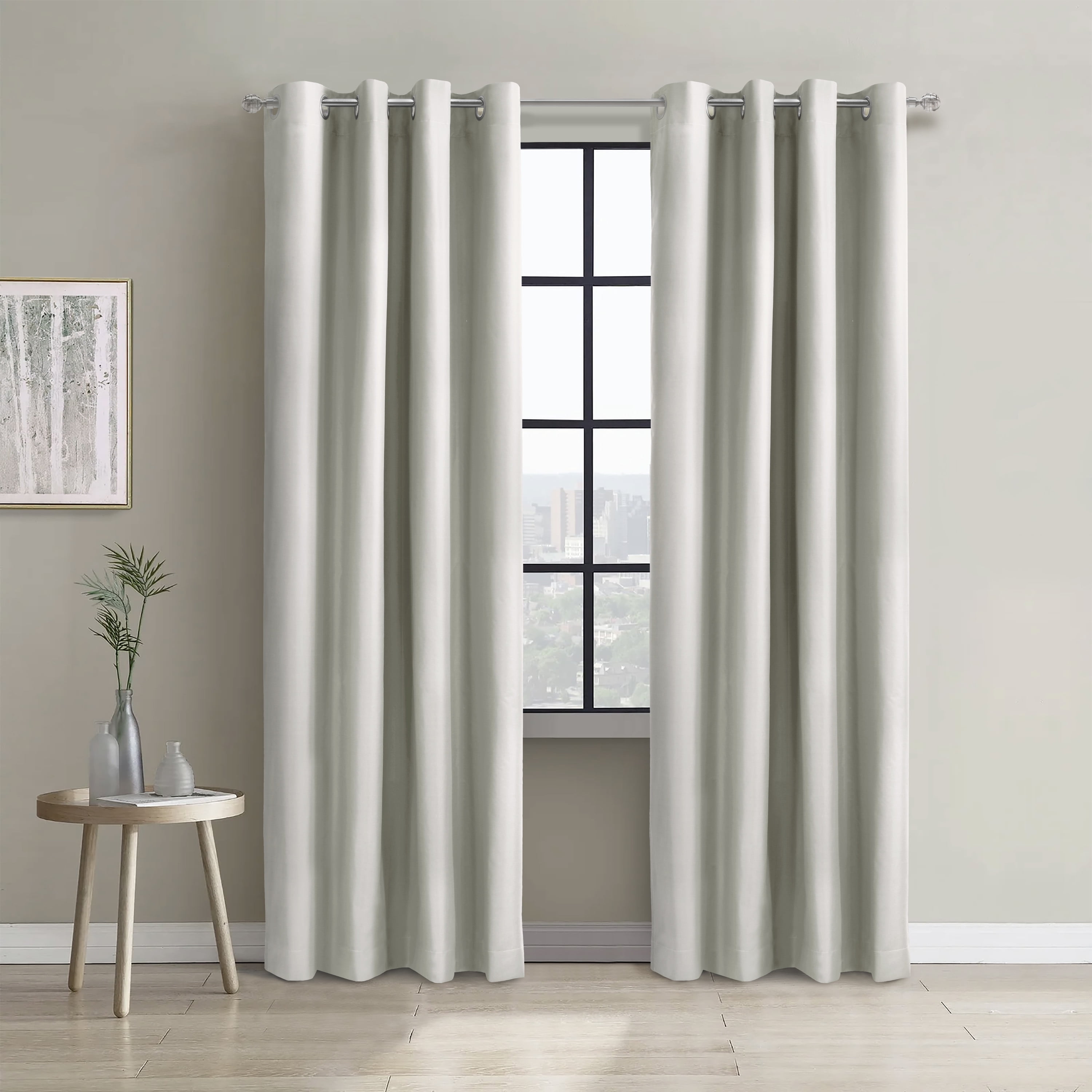 Loft Living Augustow Blackout Grommet Indoor Curtain 52 x 108 in White