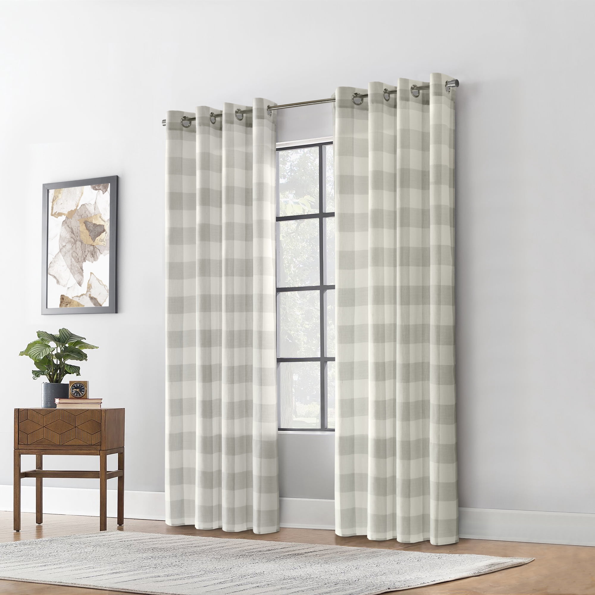 Loft Living Bella Light Filtering Grommet Indoor Curtain 52 x 84 in Taupe