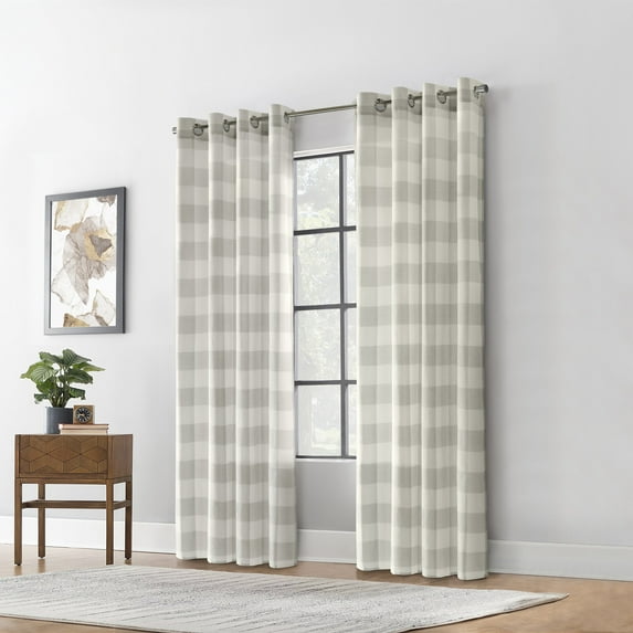 Loft Living Bella Light Filtering Grommet Indoor Curtain 52 x 84 in Taupe