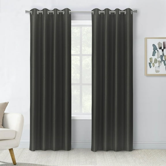 Loft Living Galiano Blackout Grommet Indoor Curtain 52 x 95 in Black