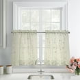 thumbnail image 1 of Loft Living Garcia Sheer Rod Pocket Curtain Tiers 52 x 24 in Cream, 1 of 7