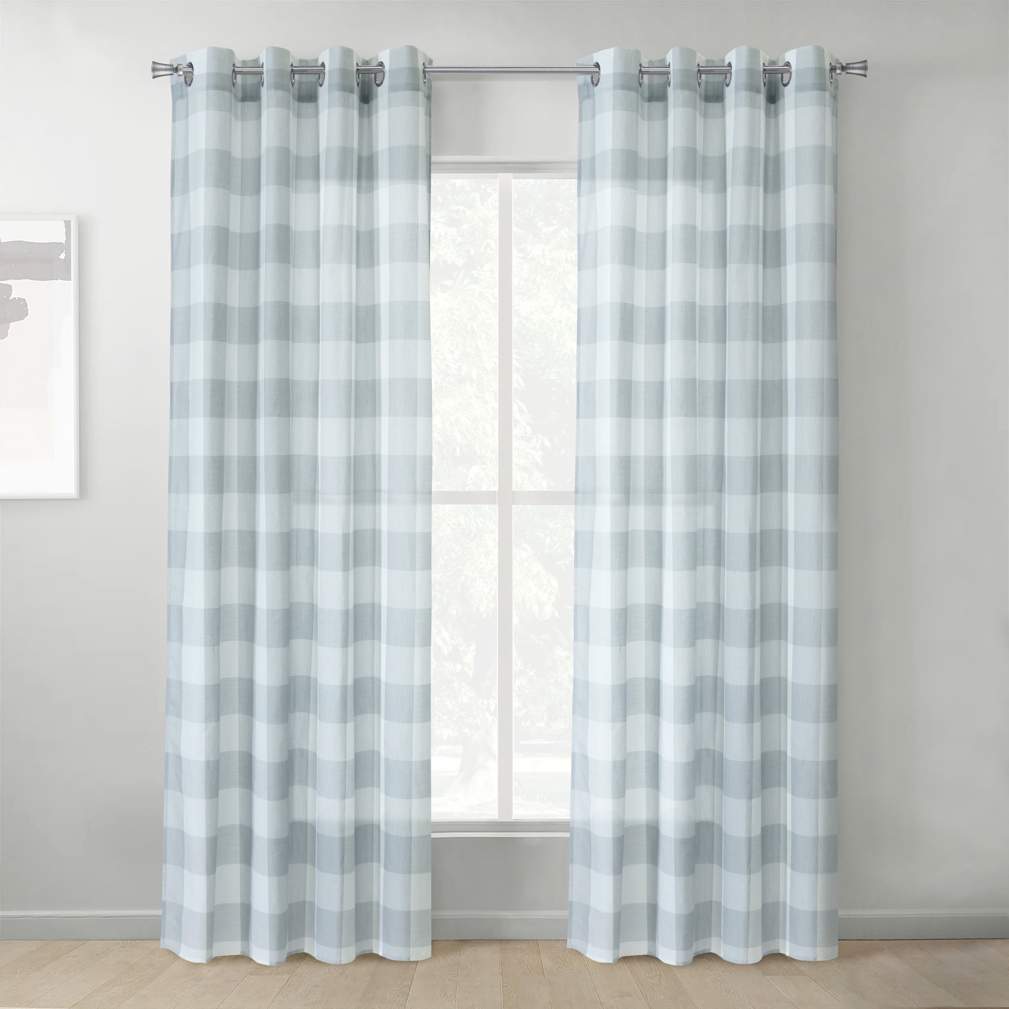 Loft Living Gianna Light Filtering Grommet Indoor Curtain 52 x 84 in Grey