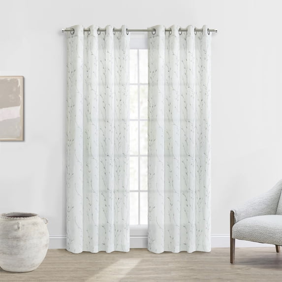 Loft Living Iyo Light Filtering Grommet Indoor Curtain 52 x 84 in White