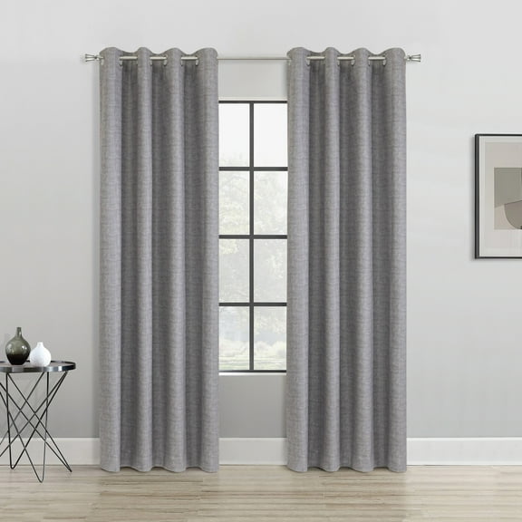 Loft Living Micah Blackout Grommet Indoor Curtain 52 x 108 in Grey