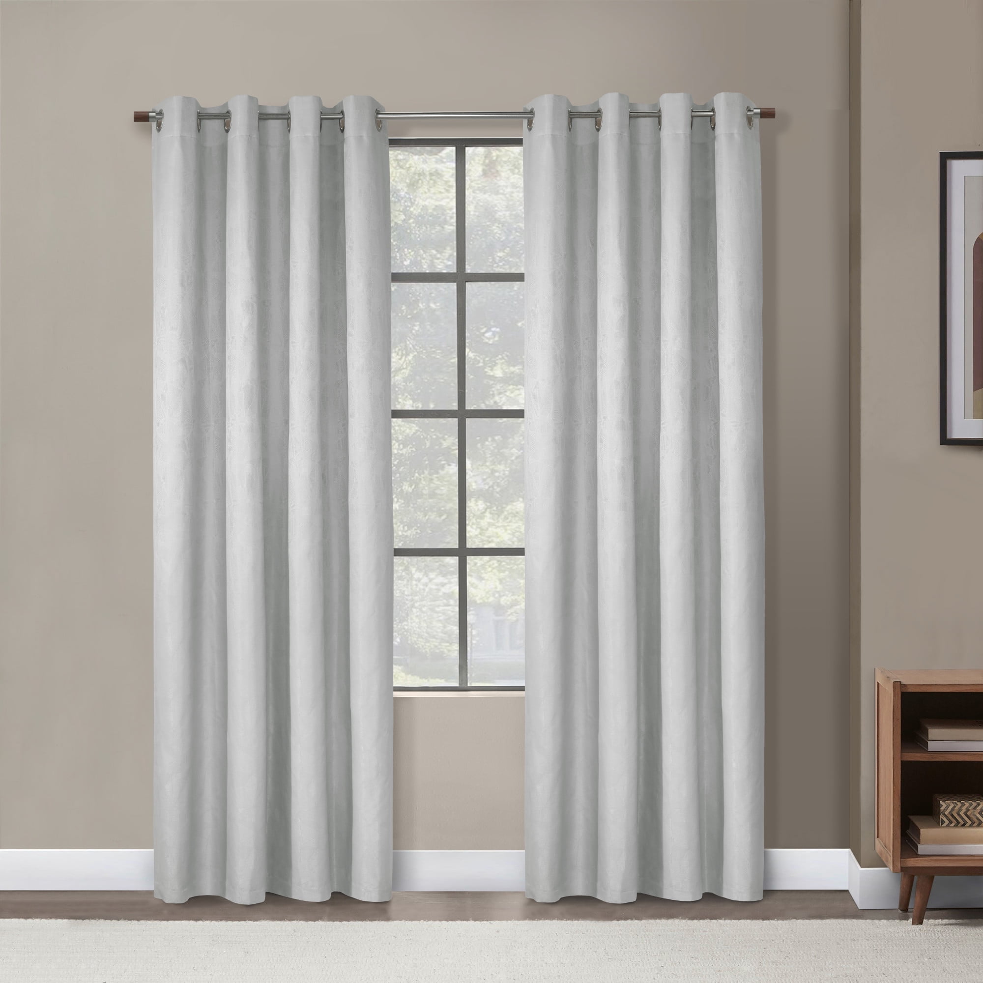 Loft Living Mila Blackout Grommet Indoor Curtain 52 x 63 in White