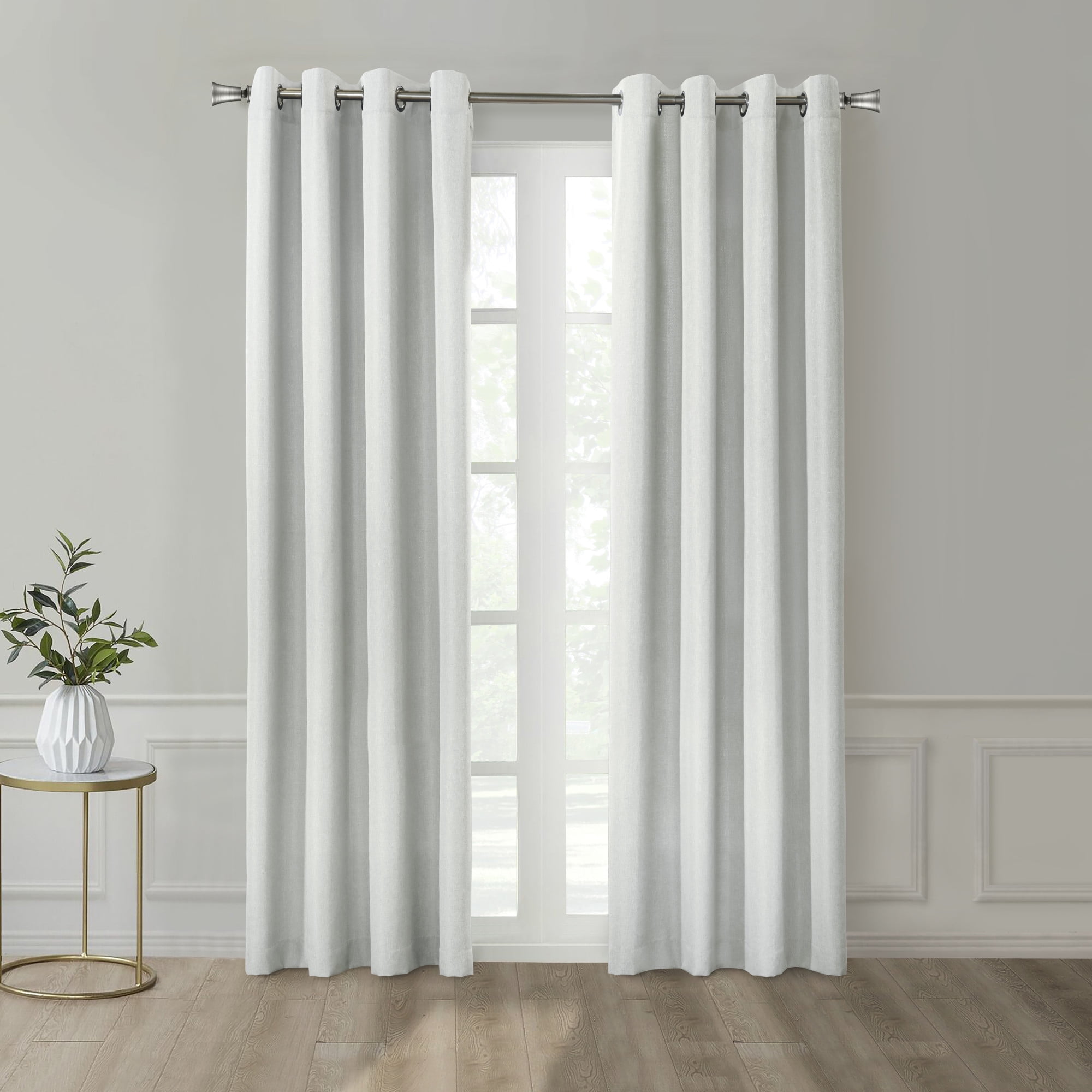 Loft Living Monaco Blackout Grommet Indoor Curtain 52 x 95 in Light Grey