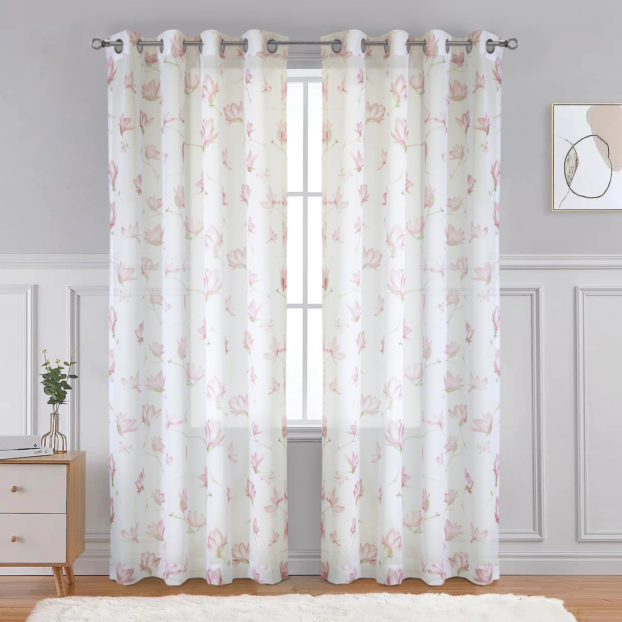 Loft Living Monrovia Light Filtering Grommet Indoor Curtain 52 x 108 in