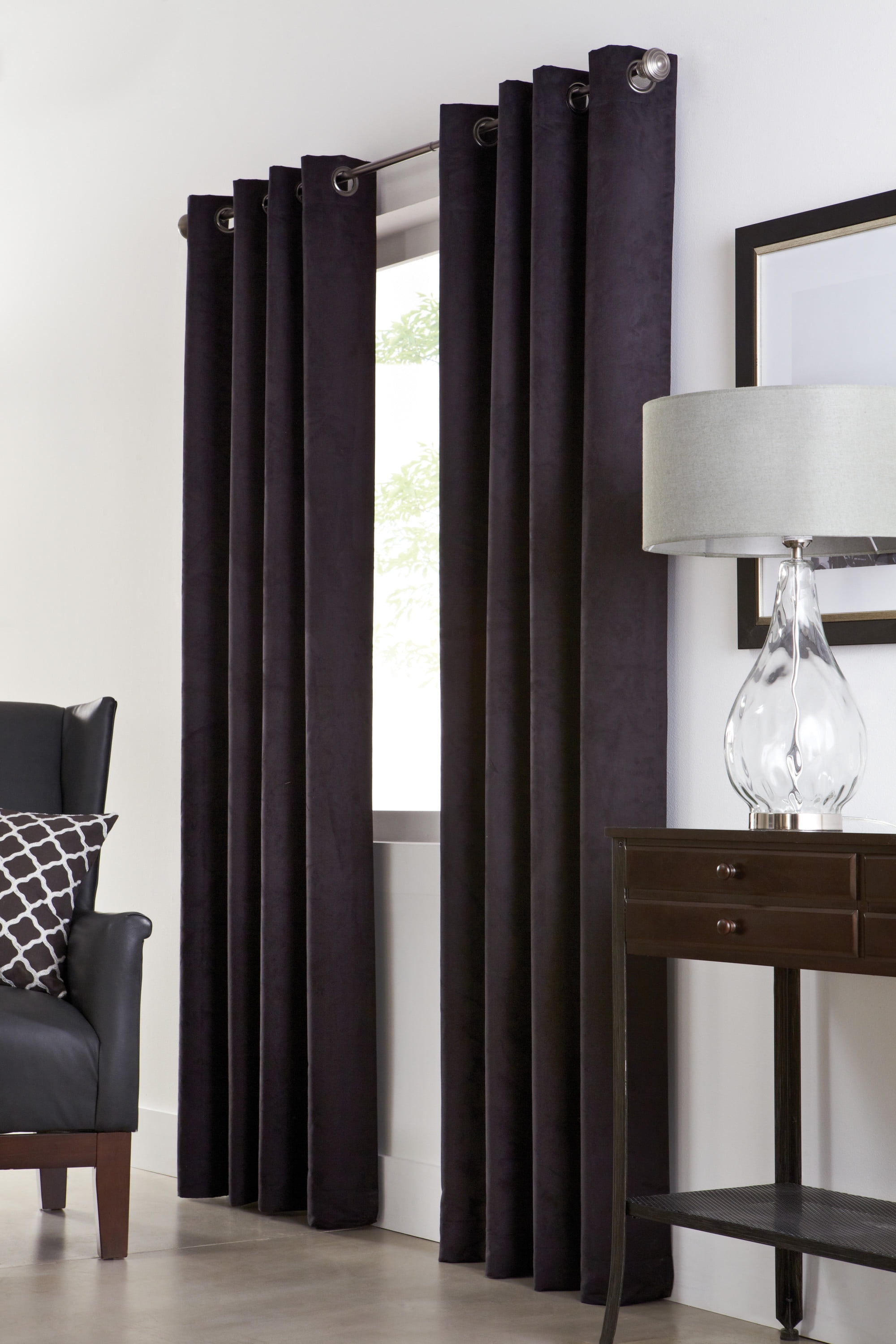 Loft Living Nova Blackout Grommet Indoor Curtain 54 x 108 in Black
