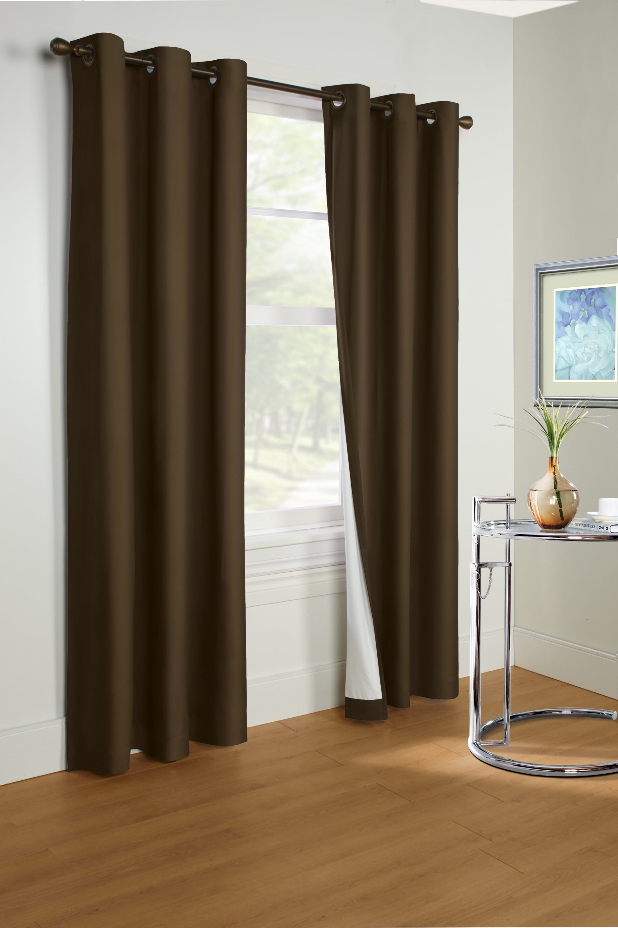 Loft Living Plano Room Darkening Grommet Indoor Curtain 40 x 84 in Brown