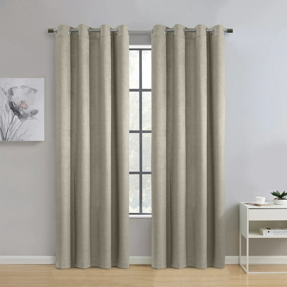 Loft Living Pristina Blackout Grommet Indoor Curtain 52 x 95 in Taupe