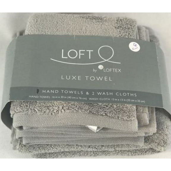 Loft Luxe Towel 2 Hand Towels & 2 Wash Cloths - NEW