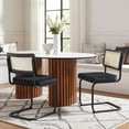 thumbnail image 1 of Loft Lyfe Rivky Velvet Armless Dining Chair(Set of 2), Black, 1 of 9