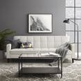 thumbnail image 1 of Loft Lyfe Swaine Leather Pu Sofa Bed Convertible Tufted With Storage, White, 1 of 10